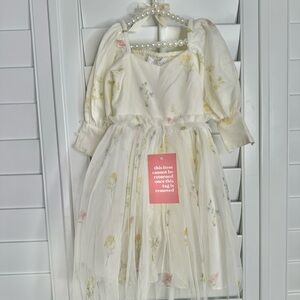 NWT Ivy City Co Baby Ivory Floral Dress